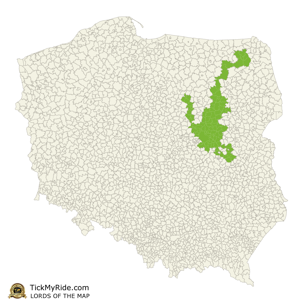 Mapa Zdobytych Gmin