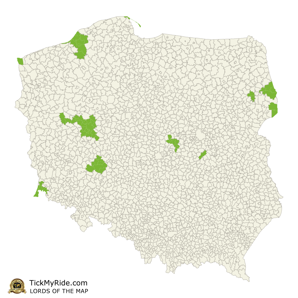 Mapa Zdobytych Gmin