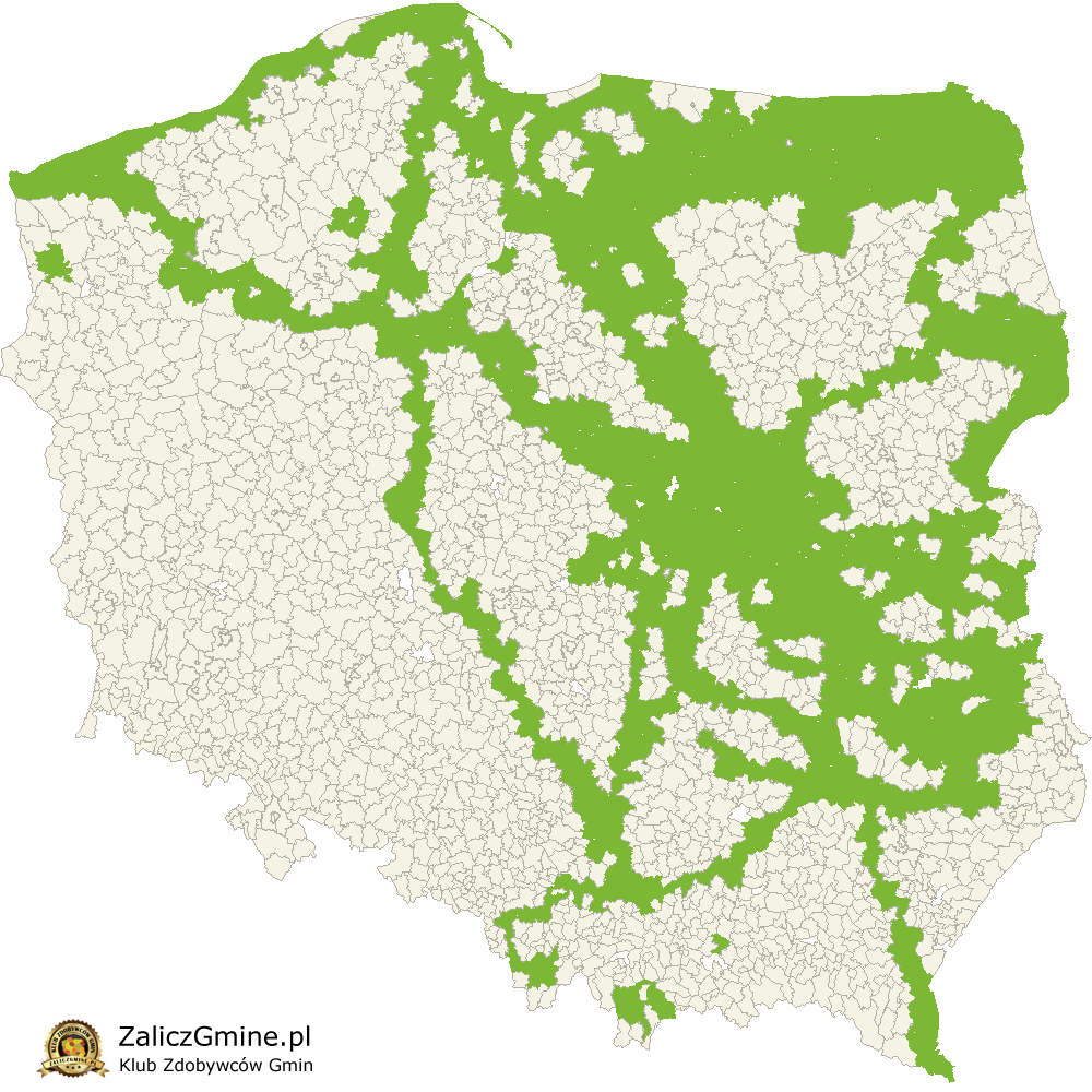 Mapa Zdobytych Gmin