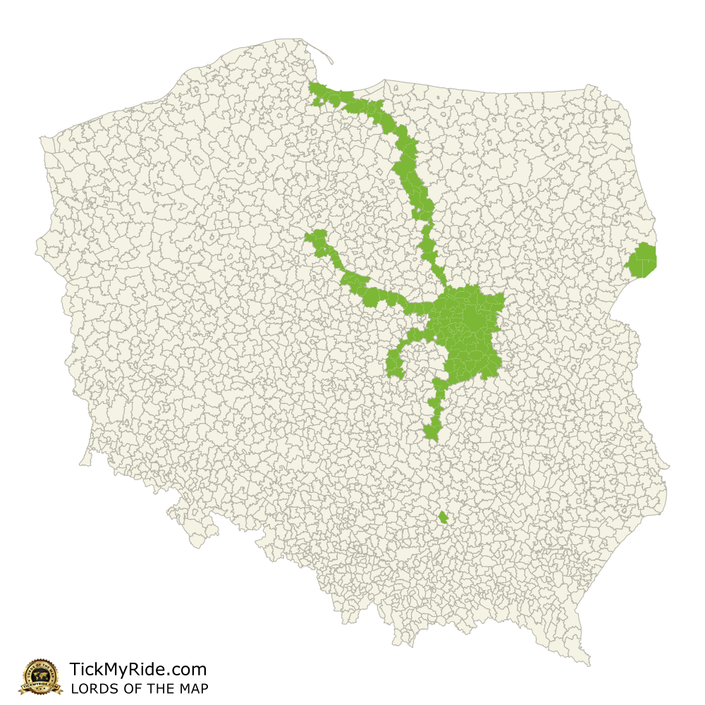 Mapa Zdobytych Gmin