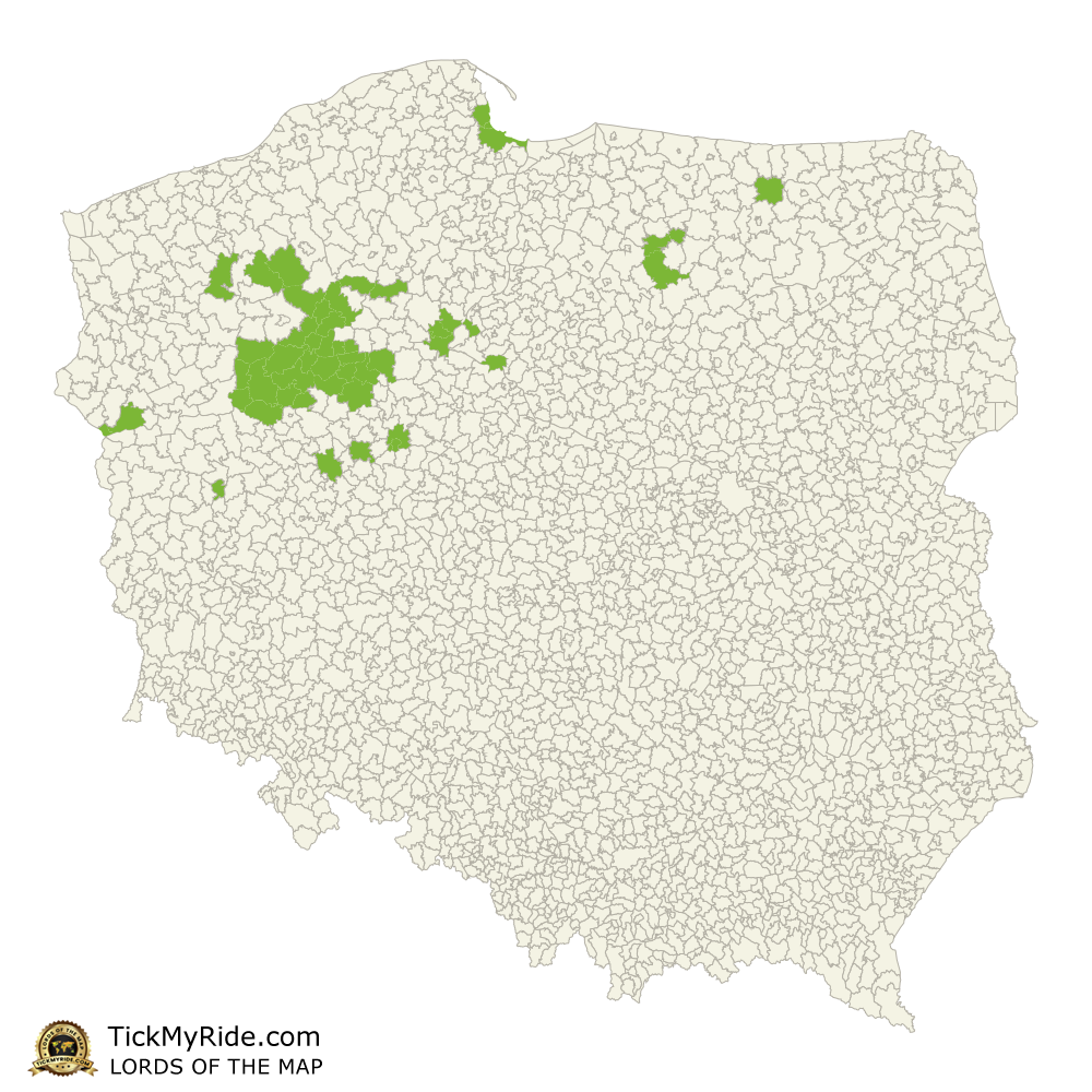 Mapa Zdobytych Gmin