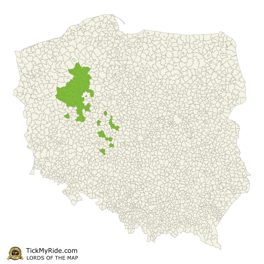 Mapa Zdobytych Gmin