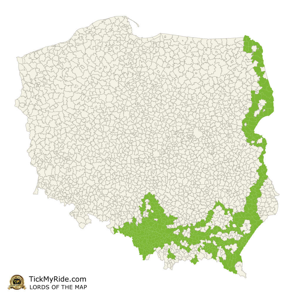 Mapa Zdobytych Gmin