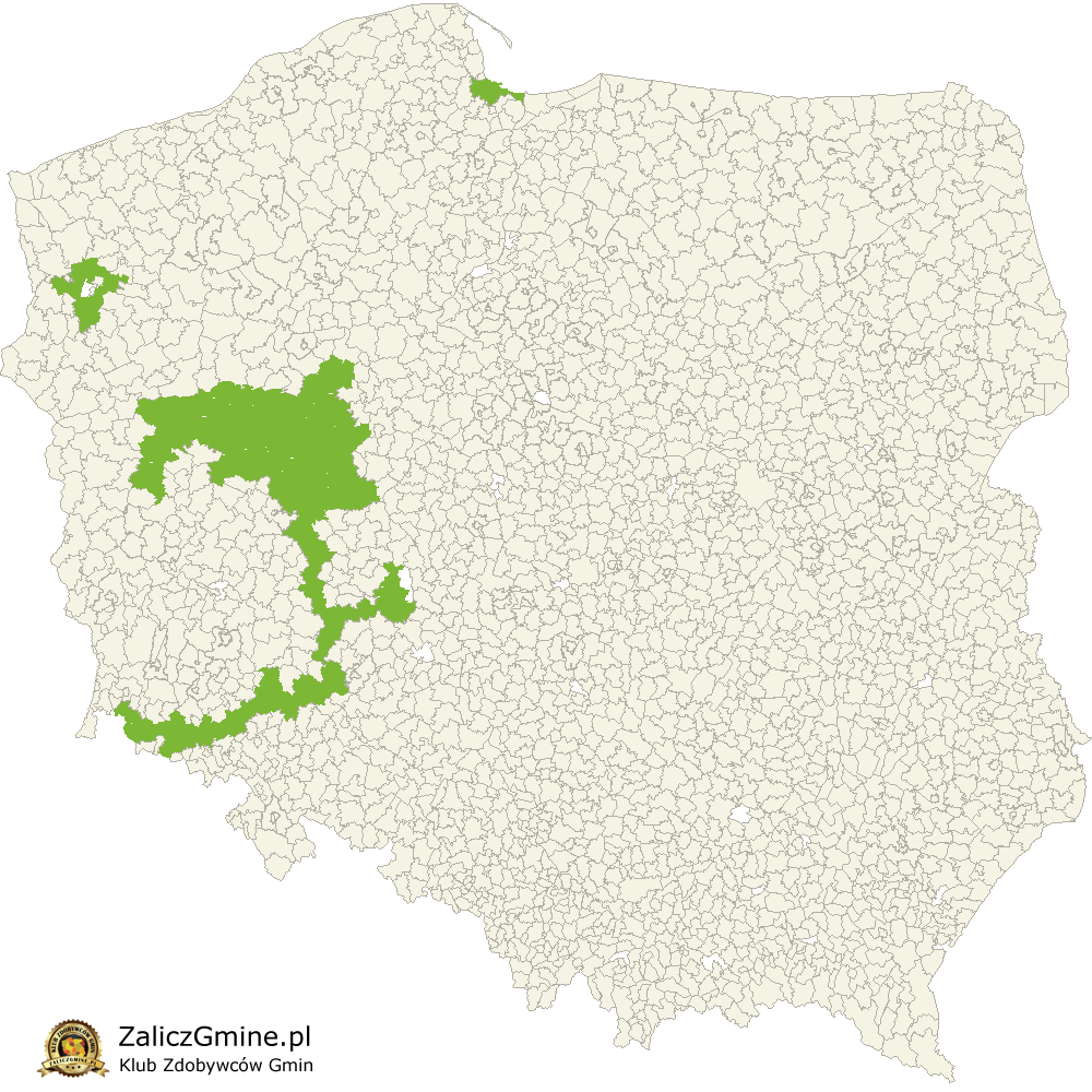 Mapa Zdobytych Gmin