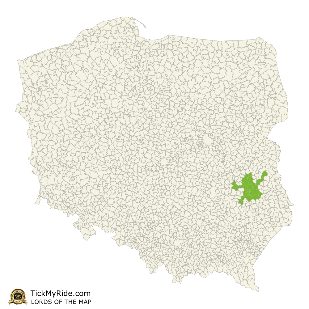 Mapa Zdobytych Gmin