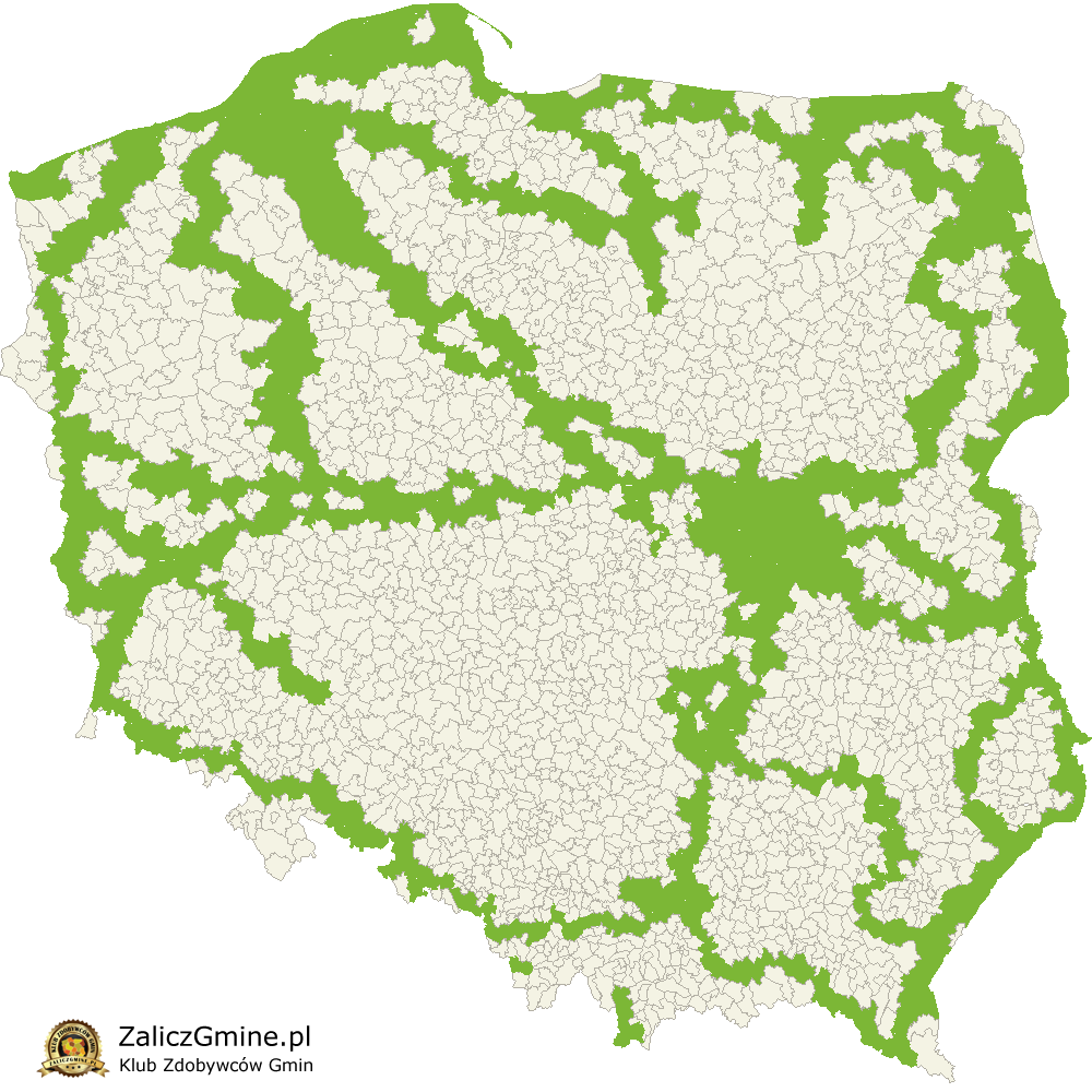 Mapa Zdobytych Gmin