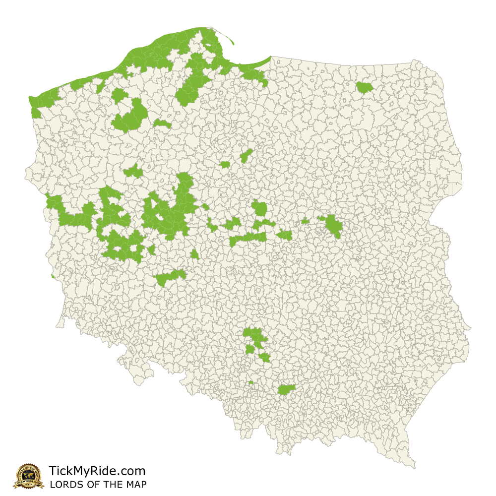 Mapa Zdobytych Gmin