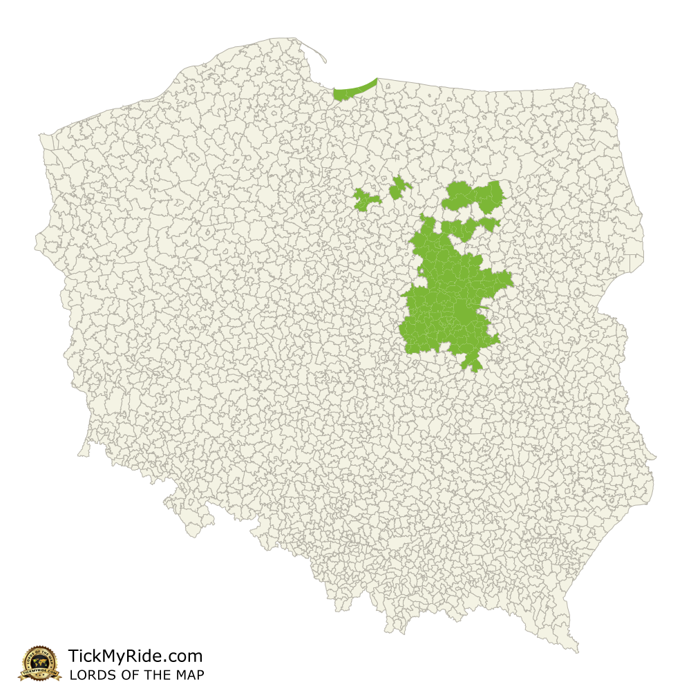 Mapa Zdobytych Gmin