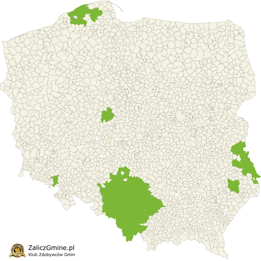 Mapa Zdobytych Gmin