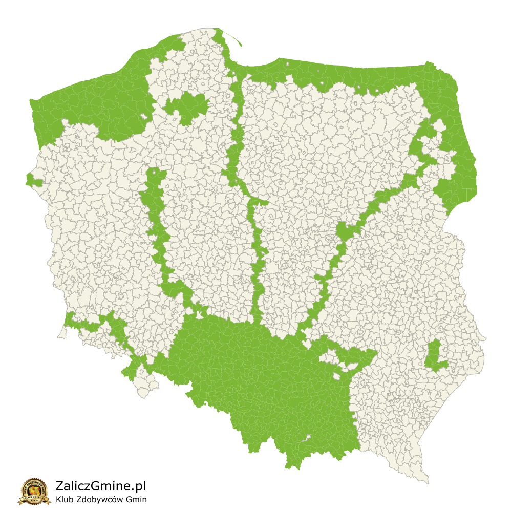 Mapa Zdobytych Gmin