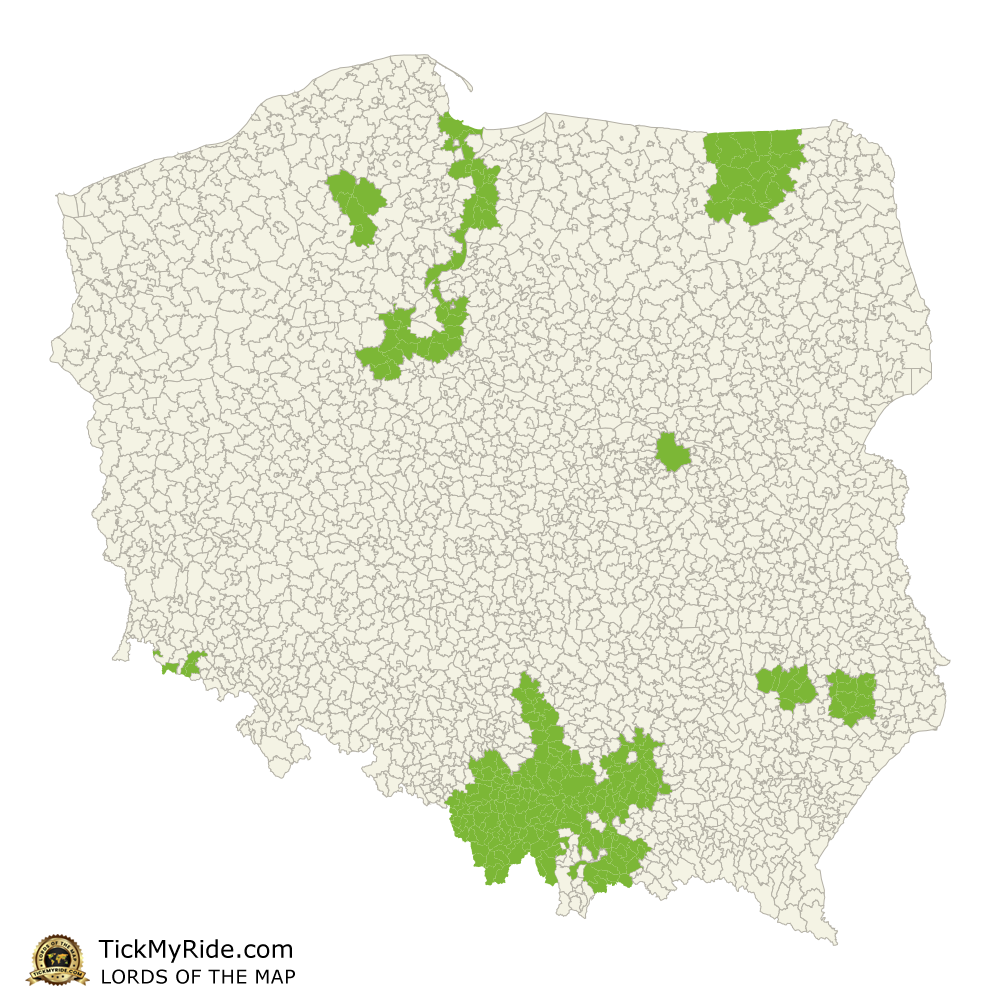 Mapa Zdobytych Gmin