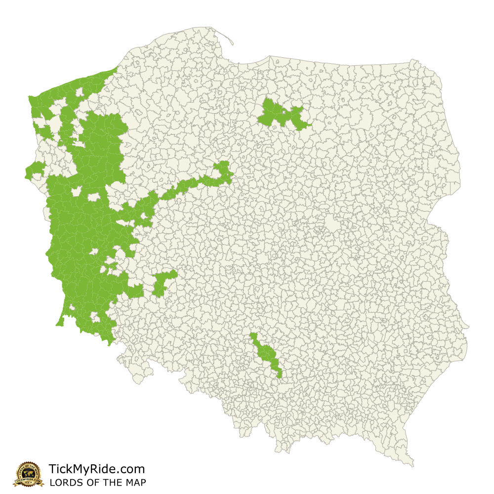 Mapa Zdobytych Gmin