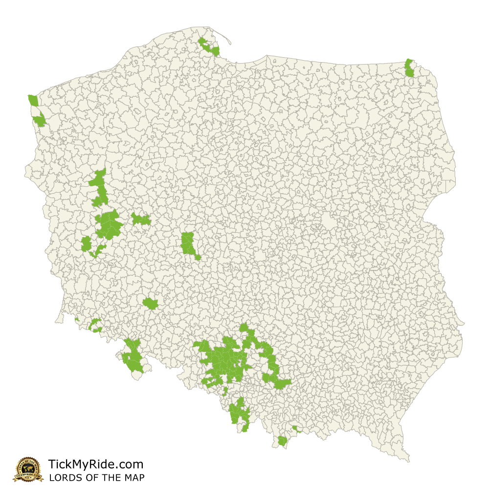 Mapa Zdobytych Gmin