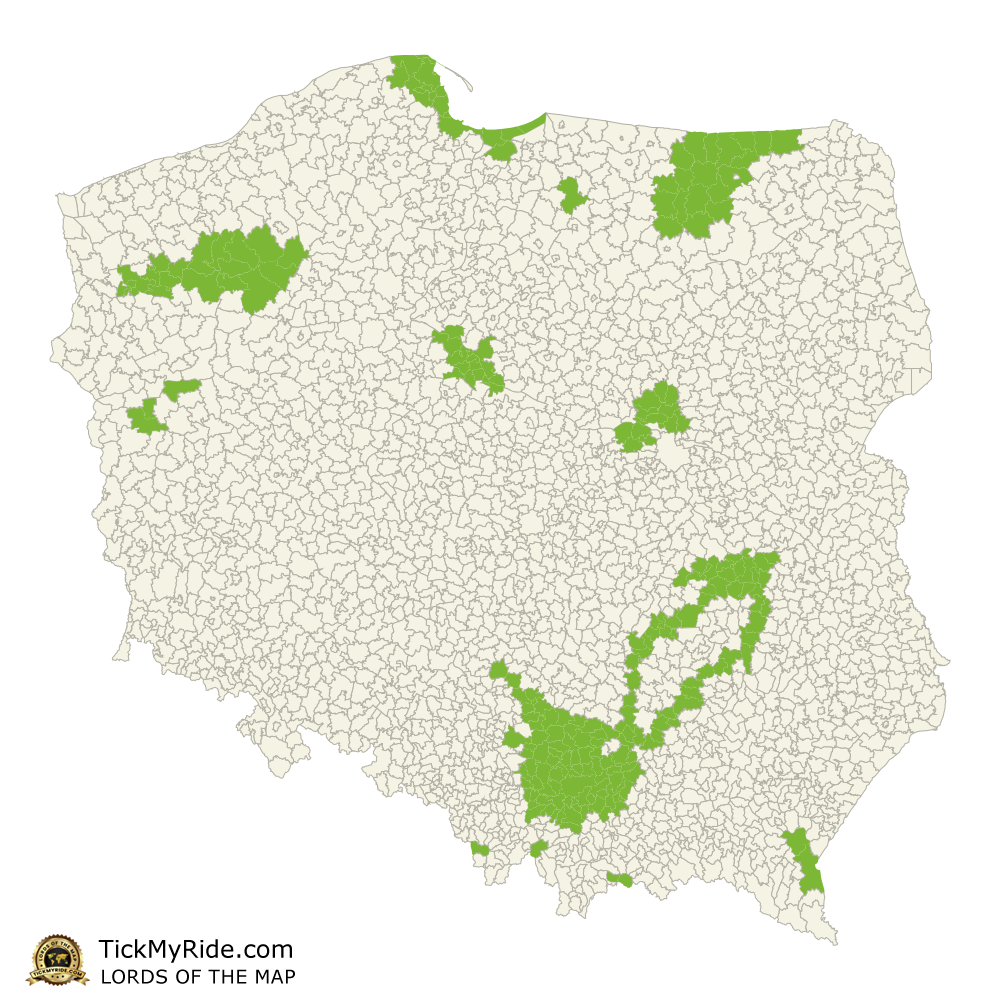 Mapa Zdobytych Gmin