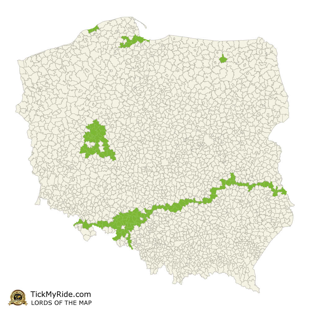 Mapa Zdobytych Gmin