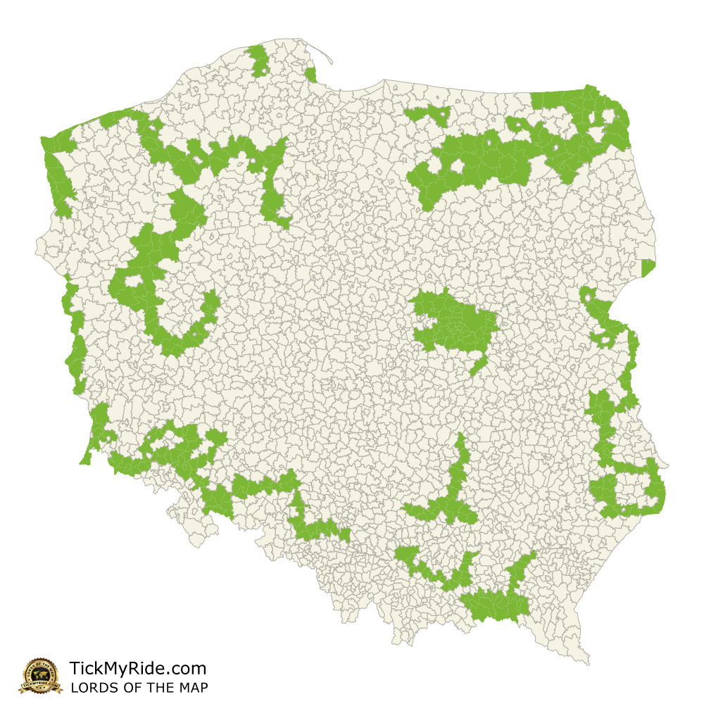 Mapa Zdobytych Gmin