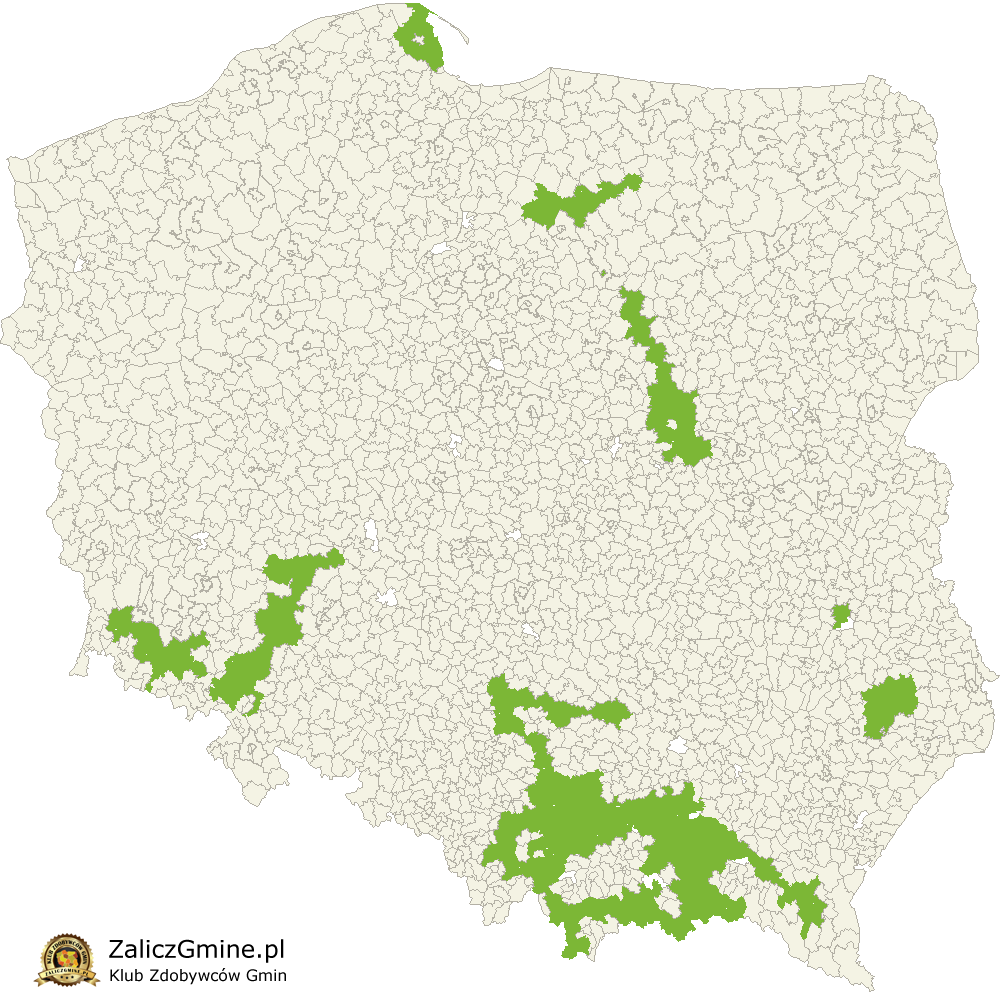 Mapa Zdobytych Gmin
