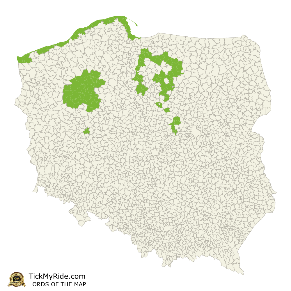 Mapa Zdobytych Gmin