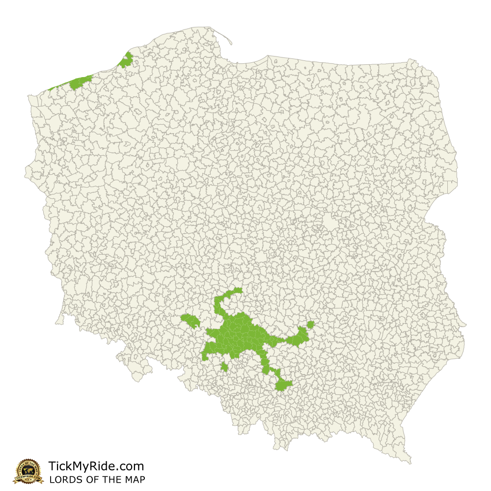 Mapa Zdobytych Gmin