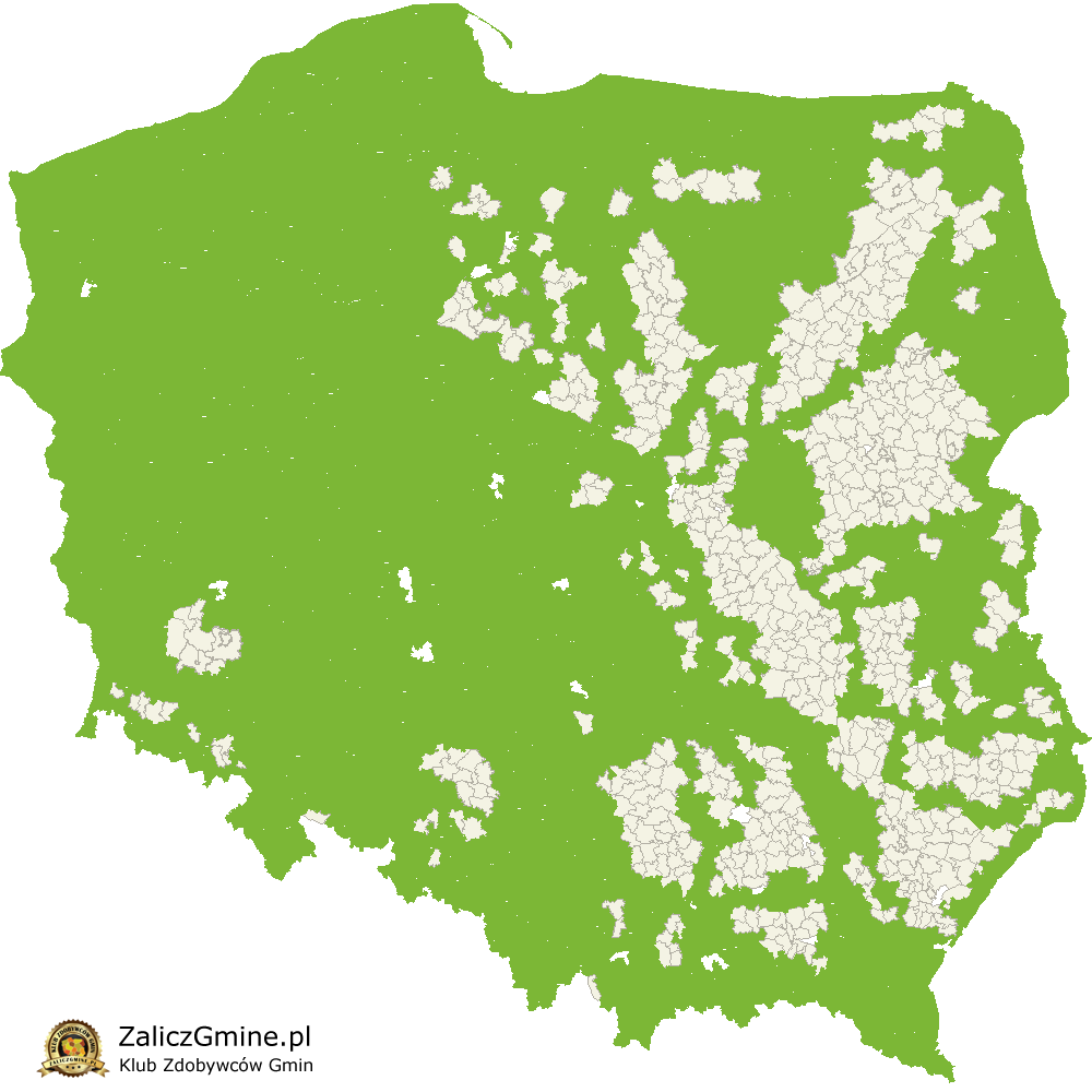 Mapa Zdobytych Gmin
