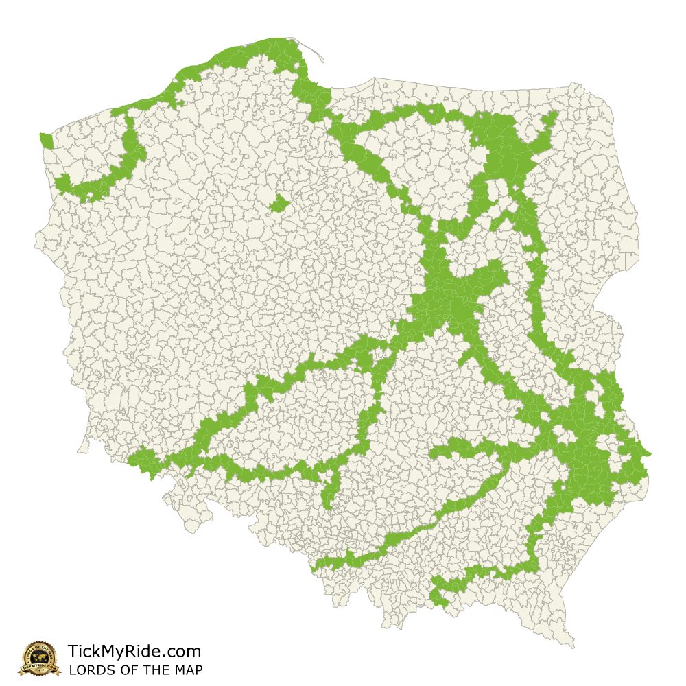 Mapa Zdobytych Gmin
