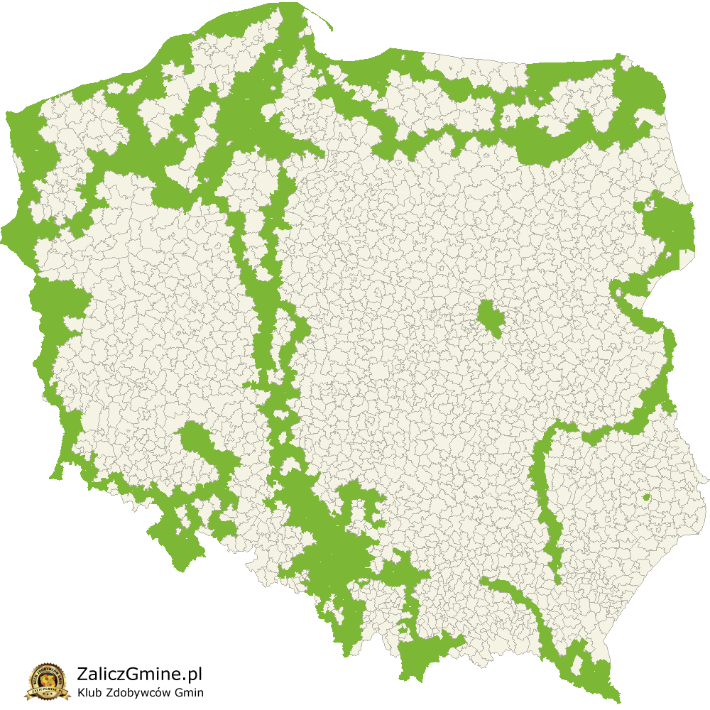 Mapa Zdobytych Gmin