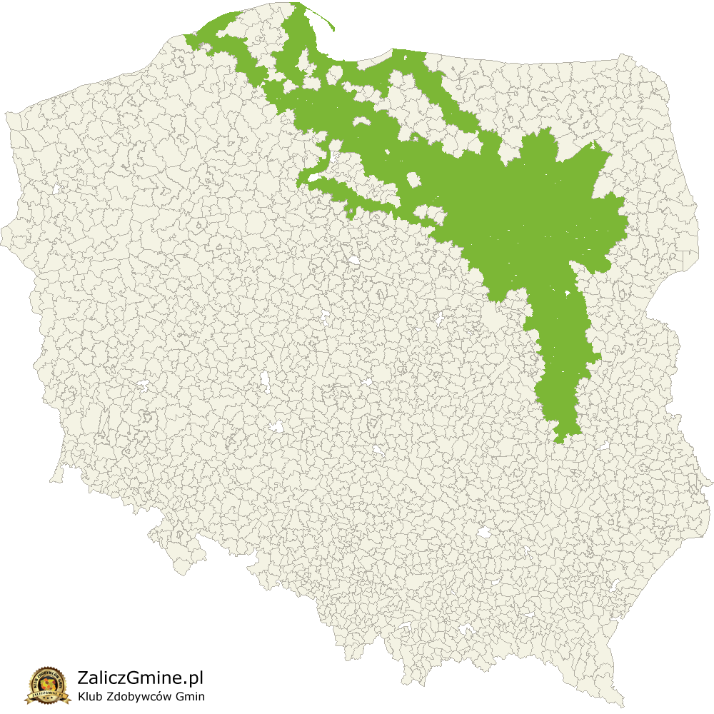 Mapa Zdobytych Gmin