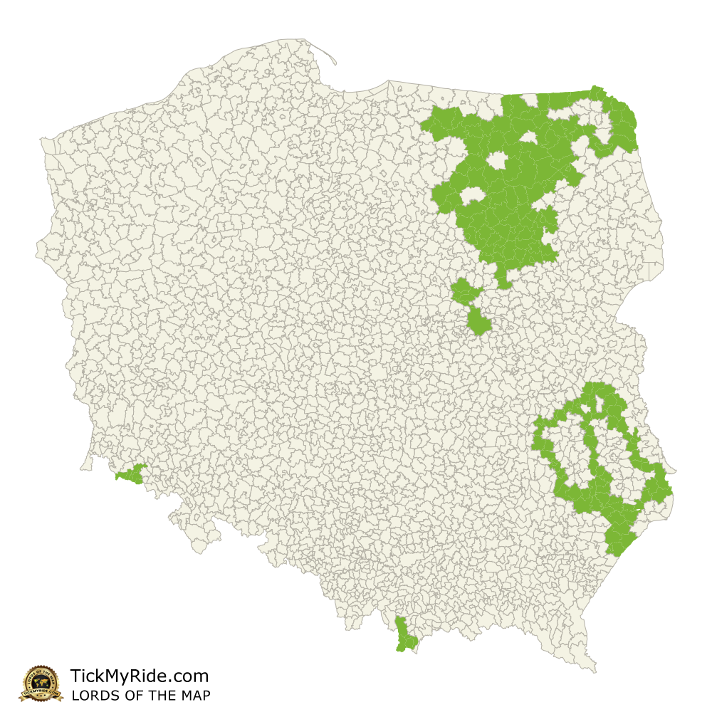 Mapa Zdobytych Gmin