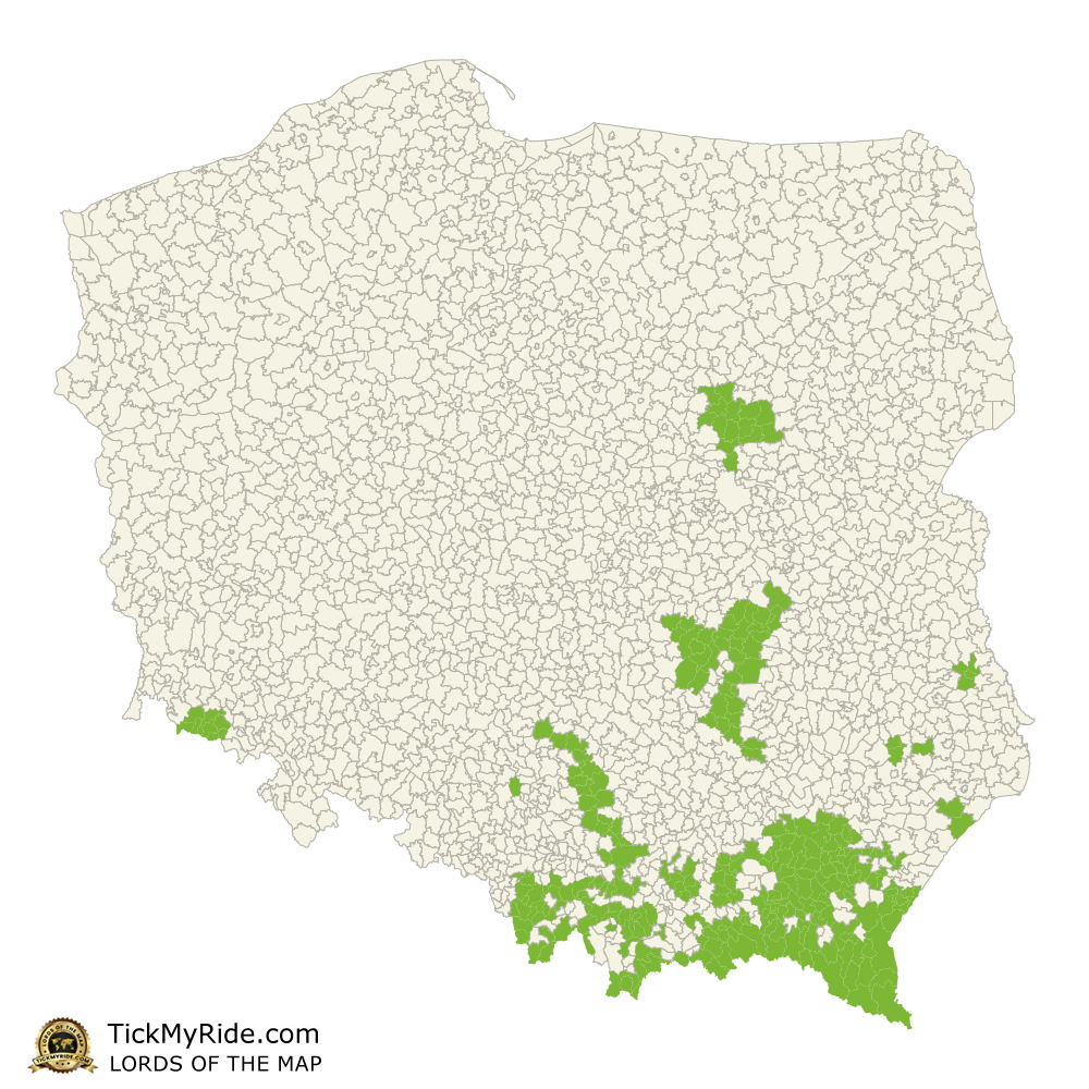 Mapa Zdobytych Gmin
