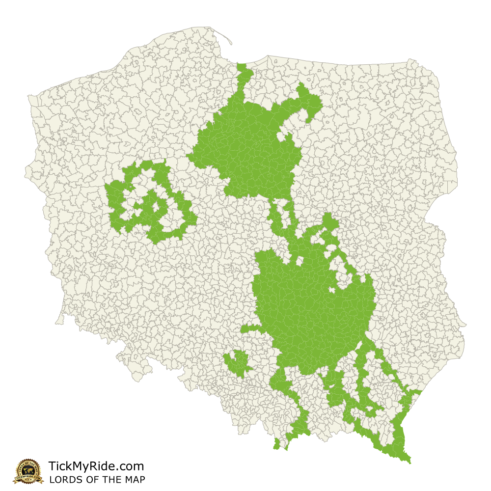 Mapa Zdobytych Gmin