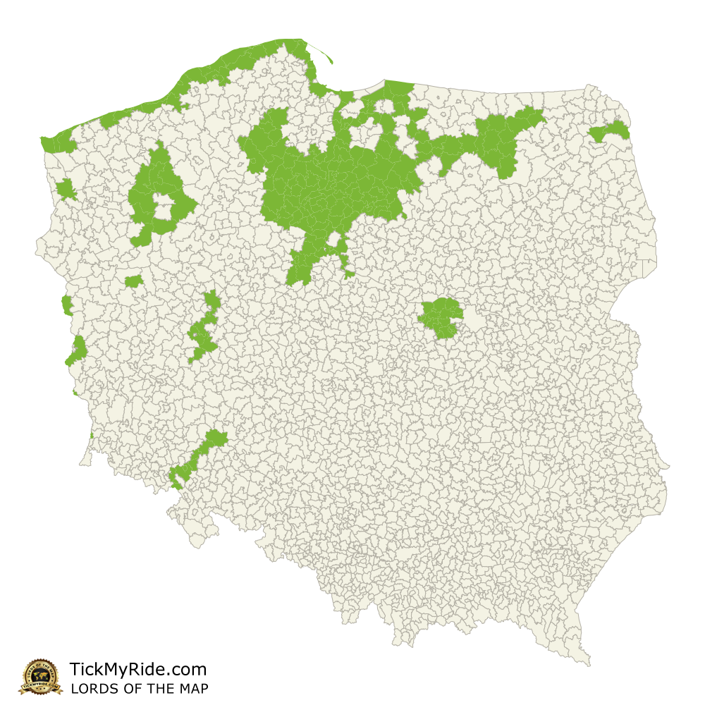 Mapa Zdobytych Gmin