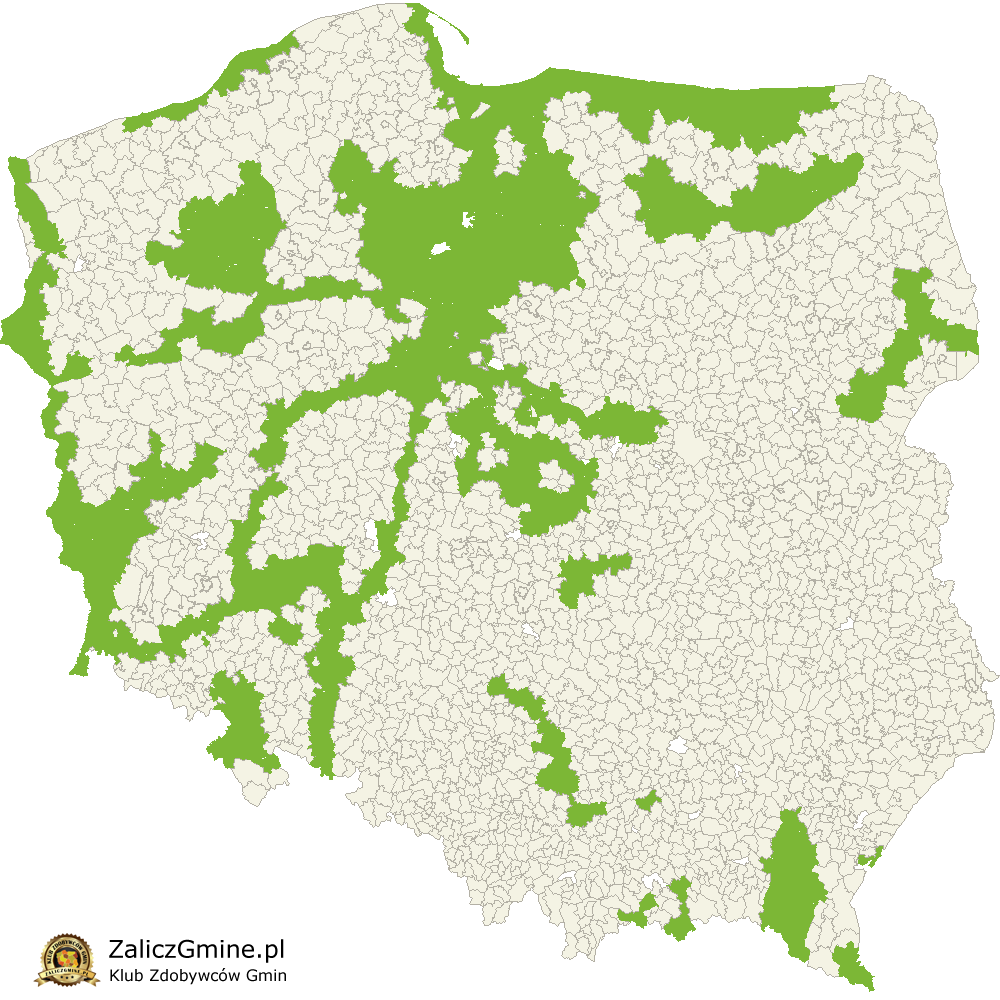 Mapa Zdobytych Gmin