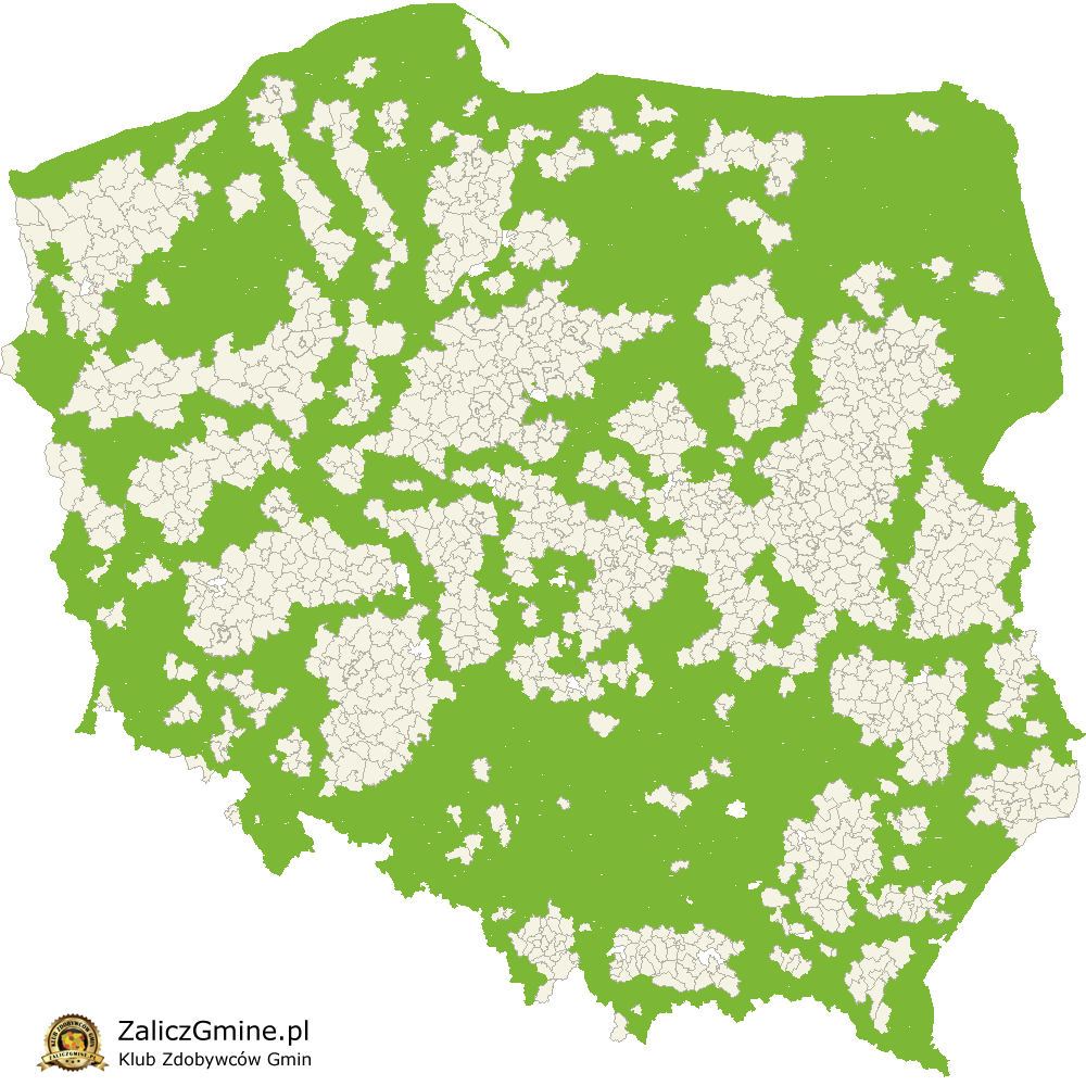 Mapa Zdobytych Gmin