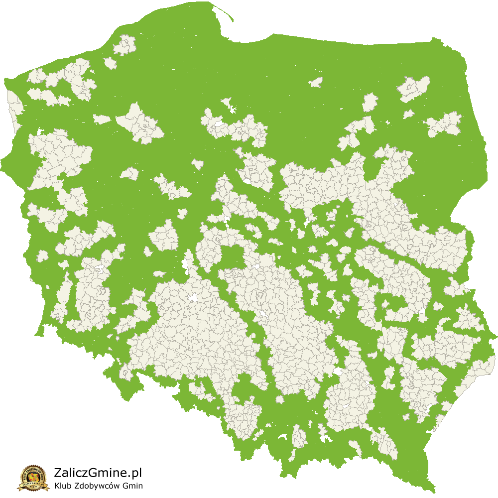 Mapa Zdobytych Gmin