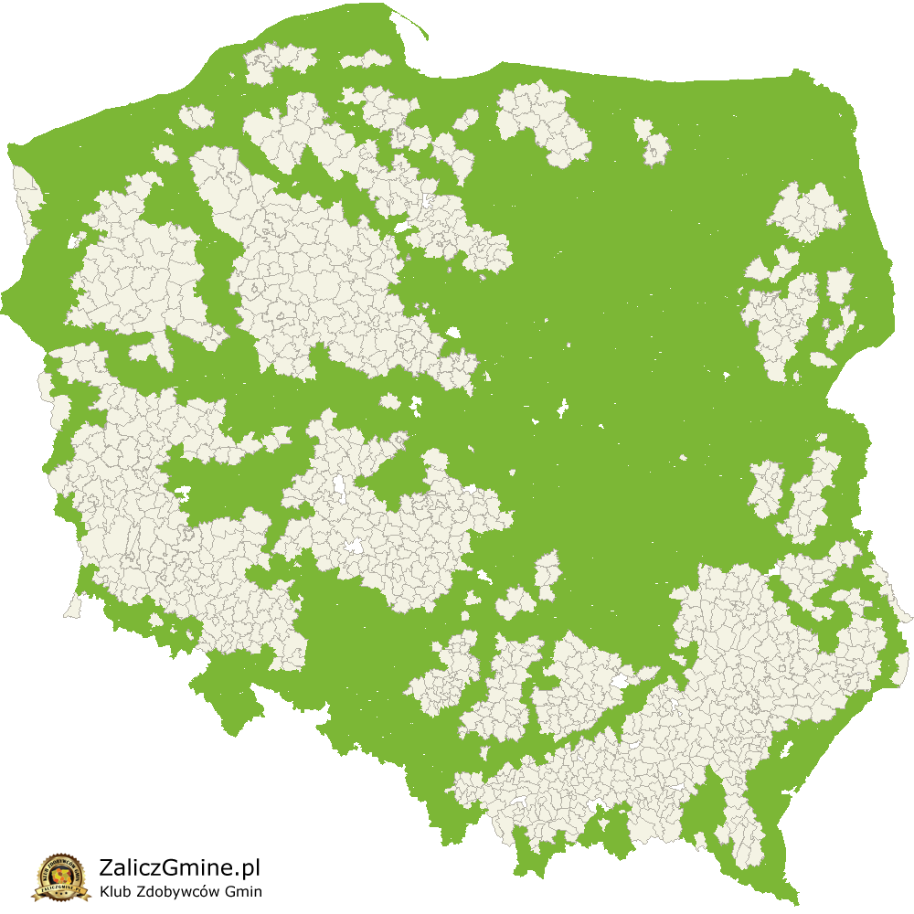Mapa Zdobytych Gmin