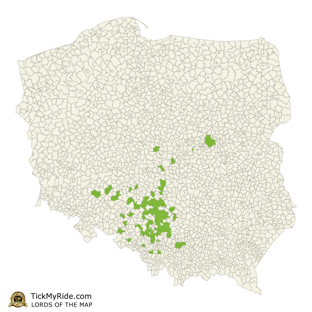 Mapa Zdobytych Gmin