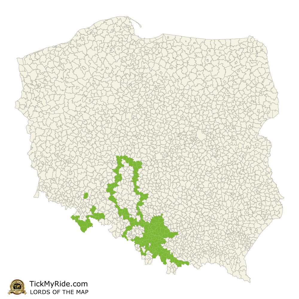 Mapa Zdobytych Gmin