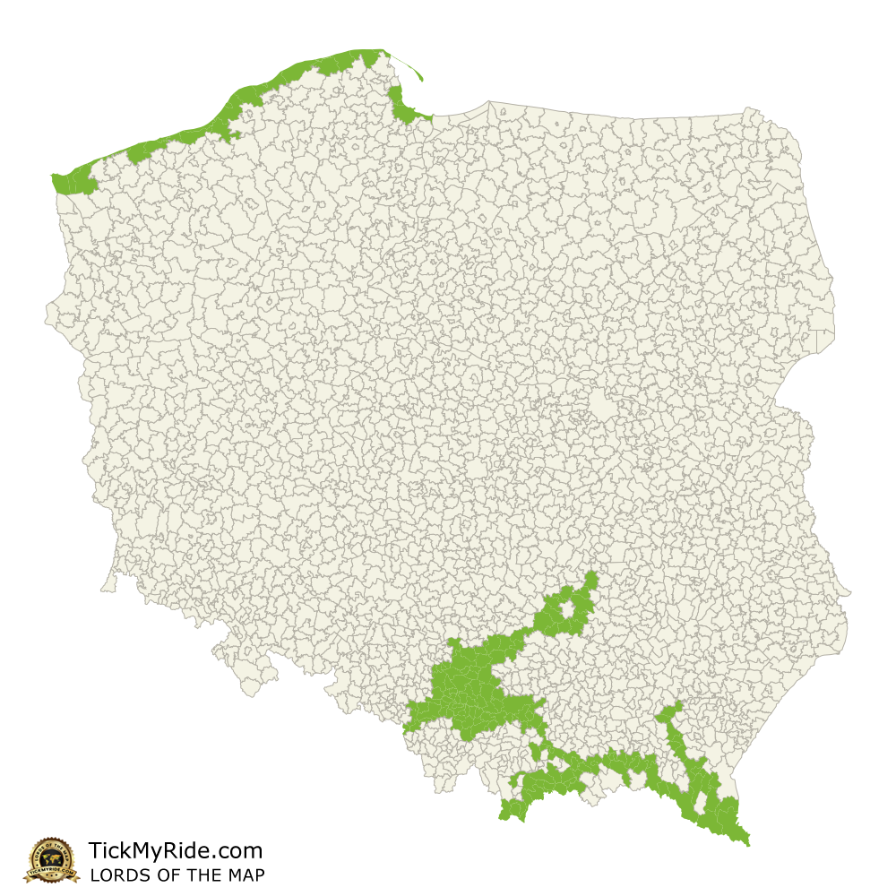 Mapa Zdobytych Gmin