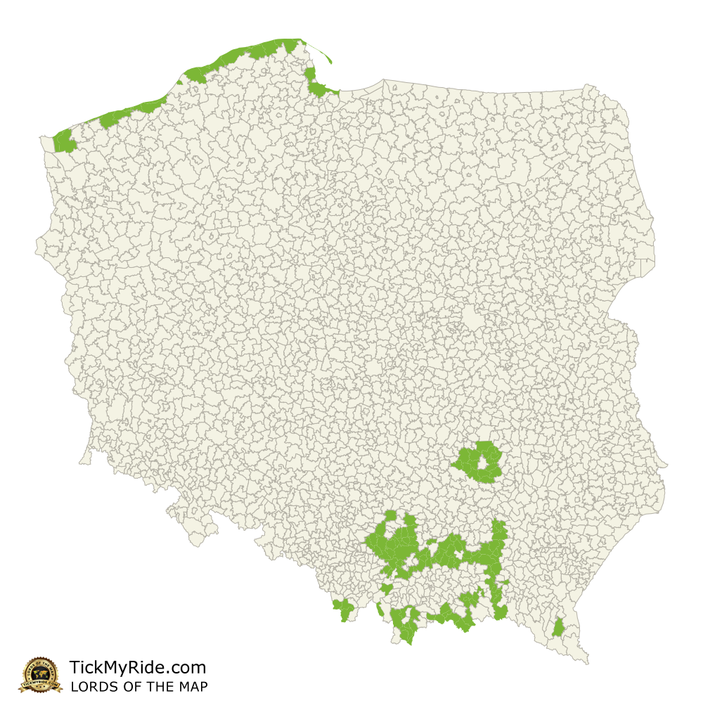 Mapa Zdobytych Gmin