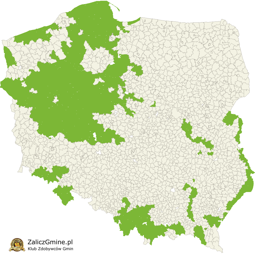 Mapa Zdobytych Gmin