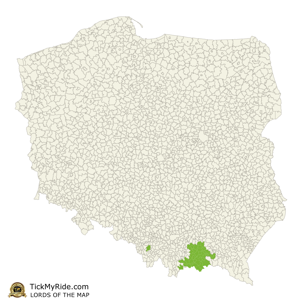 Mapa Zdobytych Gmin