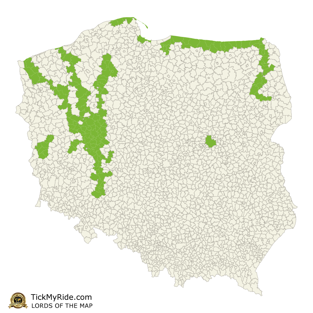 Mapa Zdobytych Gmin