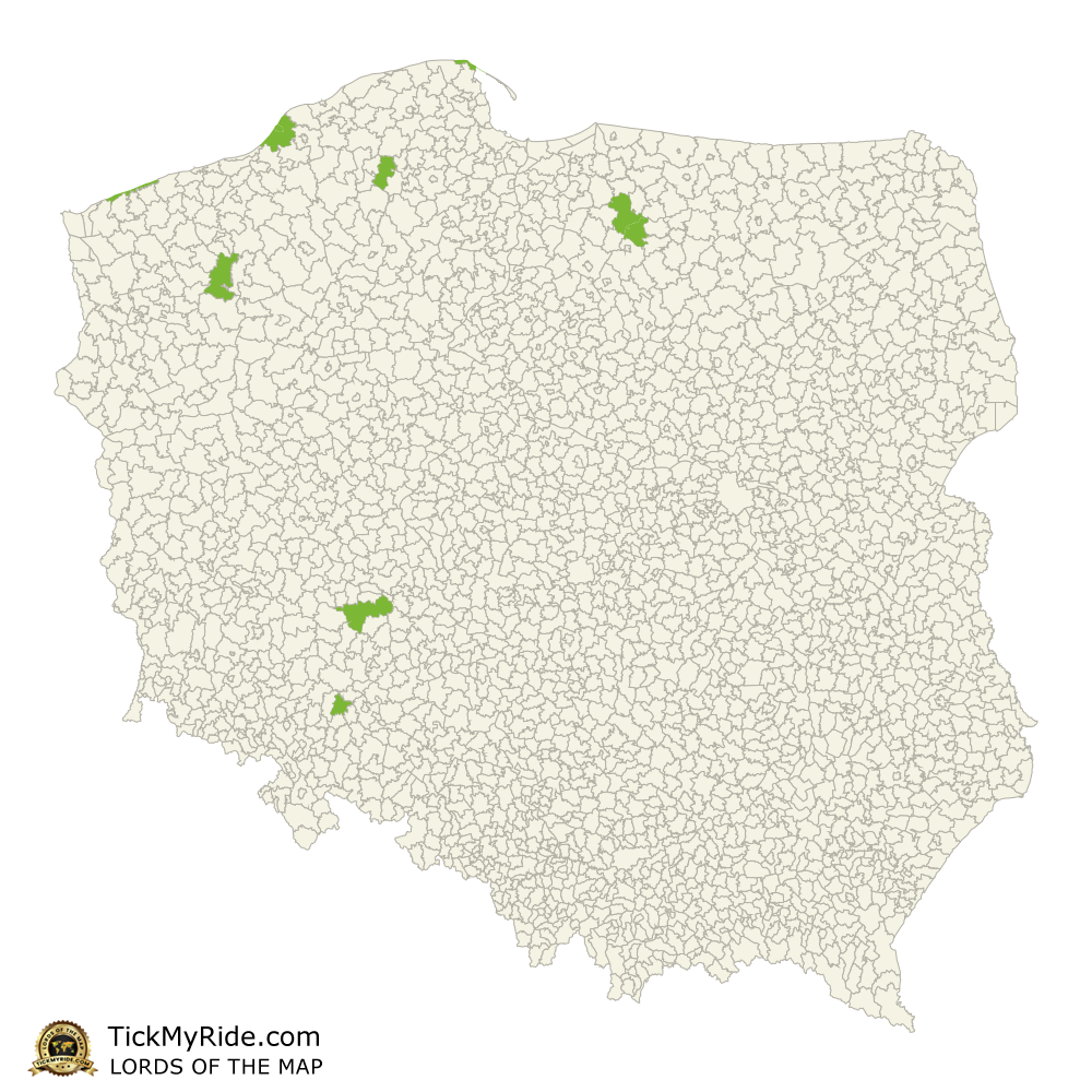 Mapa Zdobytych Gmin