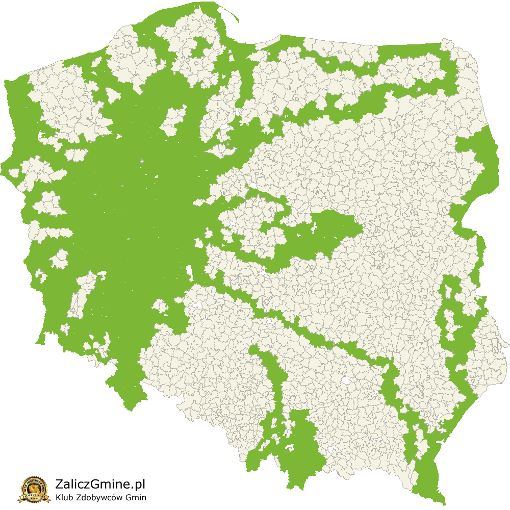 Mapa Zdobytych Gmin