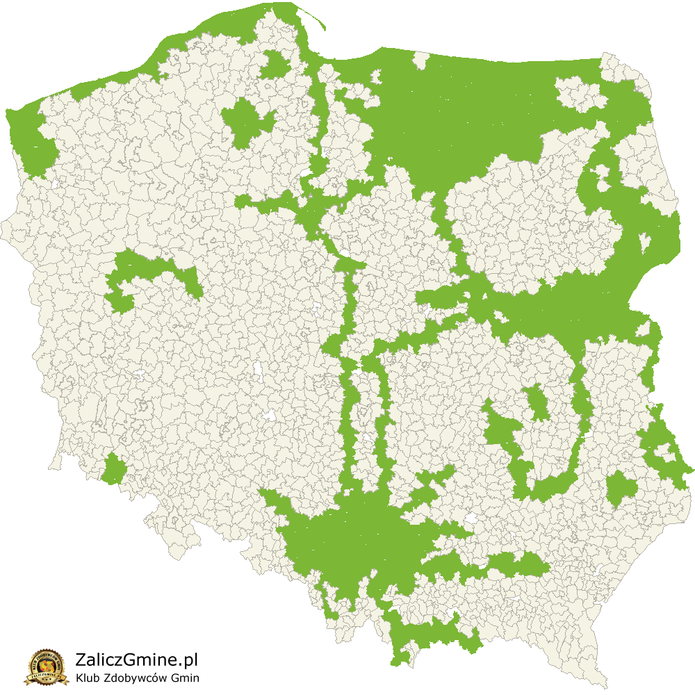 Mapa Zdobytych Gmin