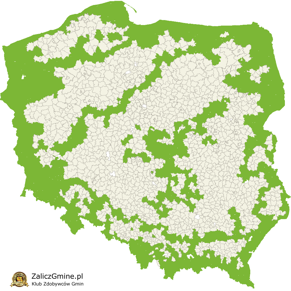 Mapa Zdobytych Gmin