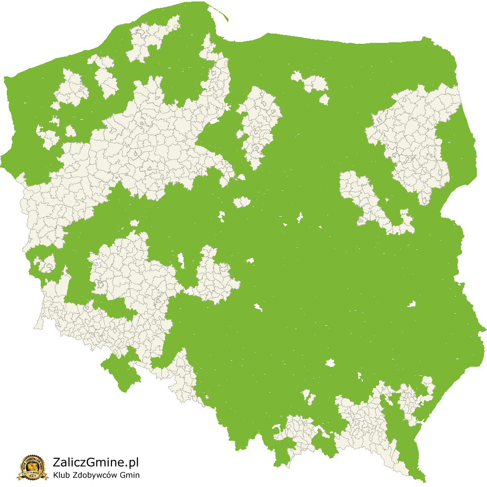 Mapa Zdobytych Gmin