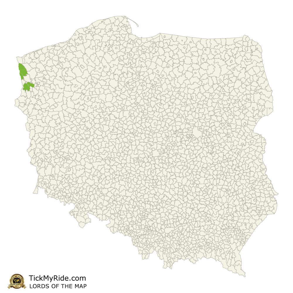 Mapa Zdobytych Gmin