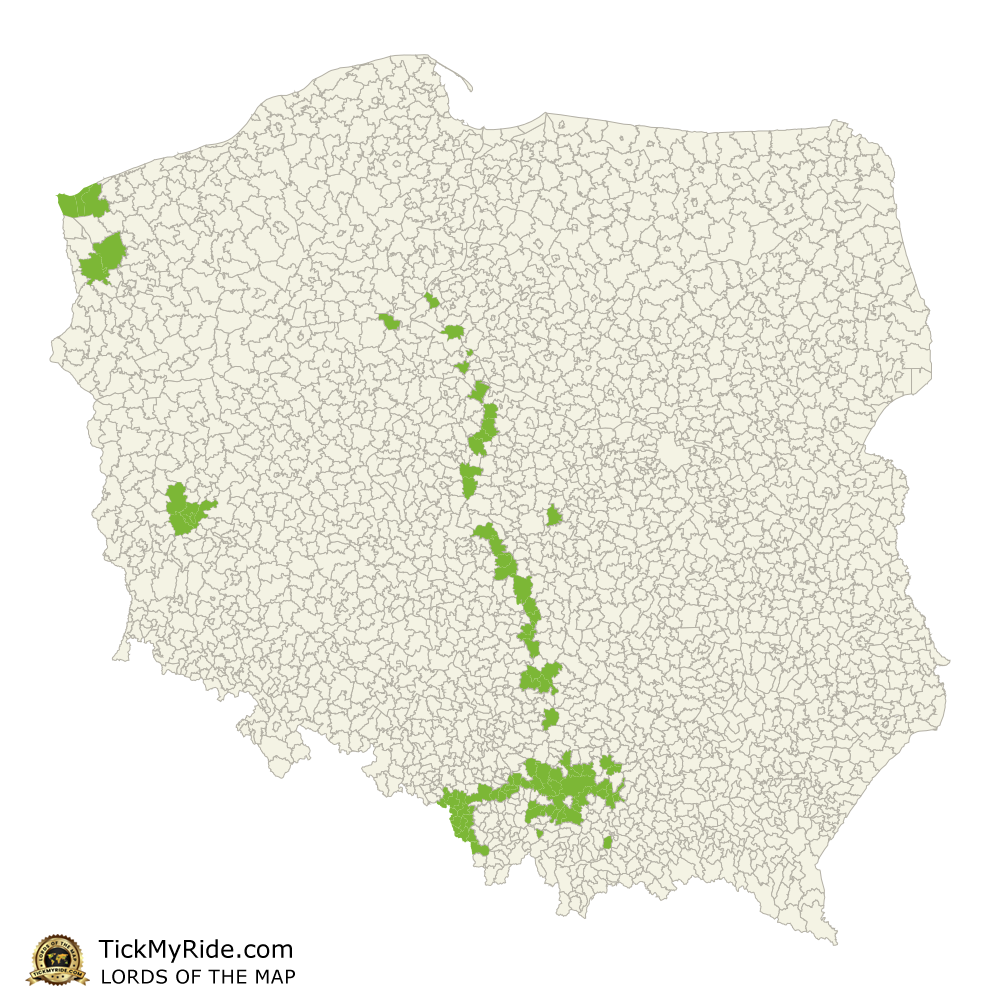 Mapa Zdobytych Gmin