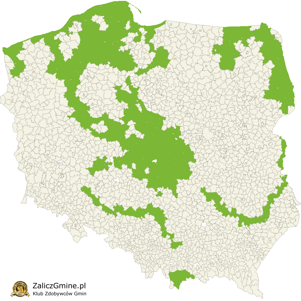 Mapa Zdobytych Gmin